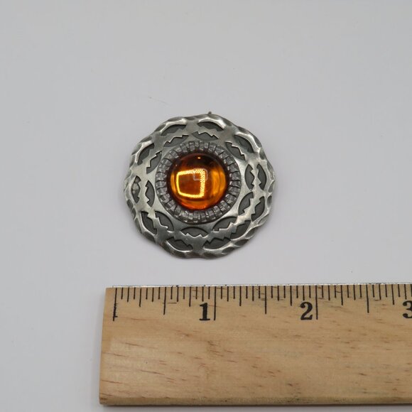 Vintage Egg Denmark Silver Tone Pendant By Eggert Glaskunst - Picture 7 of 7